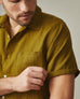 Men's Linen Shirt - Fir Green